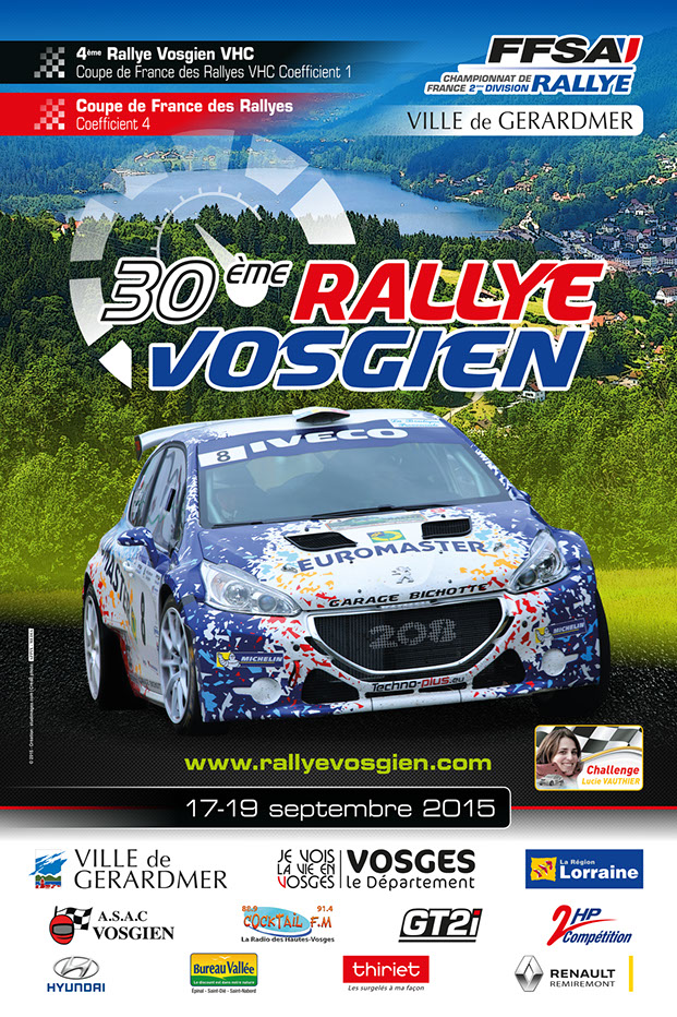Affiche officielle du Rallye Vosgien 2015